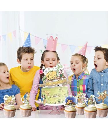 25pcs Winnie Bear Cake Toppers Cupcake Toppers Girl Winnie Bear Birthday Party Decoration Cake Decorations for Pooh Bear party Supplies - Buy Online on GoSupps.com