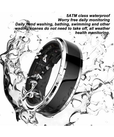 HCPZL Smart Rings for Men and Women Smart Ring Tracker BT5.1 Step Counting 5ATM Waterproof Smart Ring with APP for Android for iOS for TikTok Camera Remote (10#) 7# - Buy Online on GoSupps.com