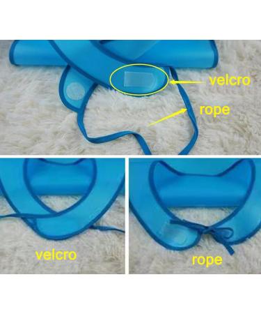 Yygmss Waterproof Silicone Bibs for Adults - Washable & Easy to Clean with Collection Container | Extra Long Blue Design - Buy Online on GoSupps.com