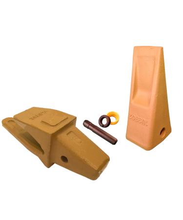 Excavator Bucket Adapter & Standard Dirt Tooth w/Pin 3G6304 & 1U3302 Fits 1.25" Thick Bucket Lip (1)