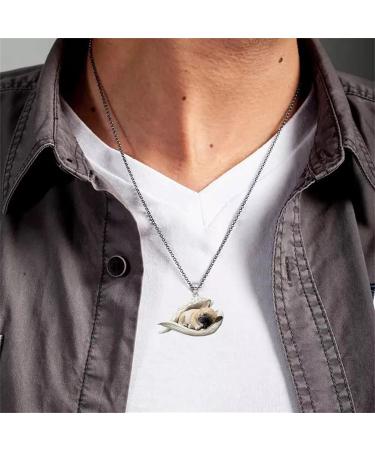 Frmuic Cute Sleeping Dog Necklace - Angel Themed Gifts for Animal Lovers & Young Girls - Buy Online on GoSupps.com
