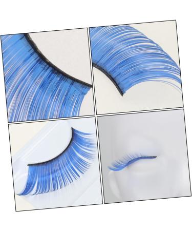 HAPINARY 2 Pairs Blue Long Eyelashes Halloween Eyelash Long Thick Eyelashes False Eyelashes Extension Dramatic Masquerade Party Eyelashes Fake Eyelashes Women Eyelashes - Buy Online on GoSupps.com
