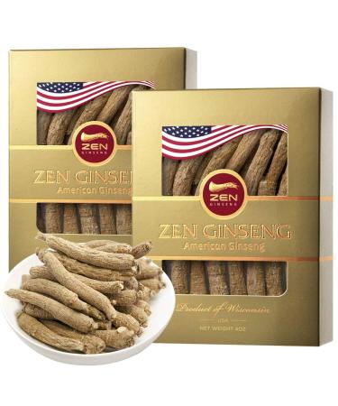 2 Boxes of American Wisconsin Ginseng  Small Long Root (4oz/Box) / Premium Quality Panax Ginseng. Boosts Body Immunity, Energy for Man & Women