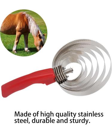 Horse Curry comb Stainless Steel Livestock Itching Brush Horse Shedding Comb Horse Grooming Brushes for Sheep Horses Cows 6 Rings Curry Combs - Buy Online on GoSupps.com