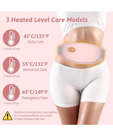 Wireless Menstruation Heating Pillow - USB Thermal Belt for Period Pain Relief & Massage - Pink Abdomen Heat Belt for Women & Girls - Buy Online on GoSupps.com
