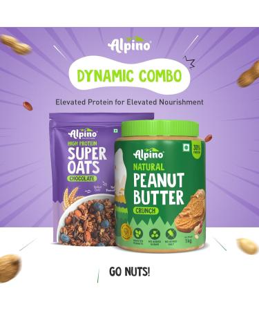 Alpi no Pre-Workout High Protein & Fiber Diet Super Combo - High Protein Super Oats Chocolate 1kg Natural Peanut Butter Crunch 1kg - Buy Online on GoSupps.com