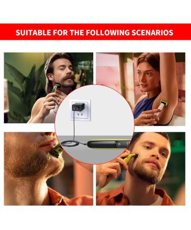 One Blade Charger Compatible with Philips Norelco OneBlade QP2724 QP2834 X5006 MG5910 MG7910 MG9510-2 Power Cords 1 Plug Pack Power Adapter USB Charging Cable - Buy Online on GoSupps.com