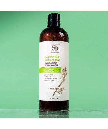 Soapbox Body Wash - Bamboo & Green Tea | Moisturizing Cleanser w Aloe Vera & Shea Butter | Vegan, Cruelty-Free, Paraben & Gluten-Free | 16oz (Pack of 3) - Buy Online on GoSupps.com