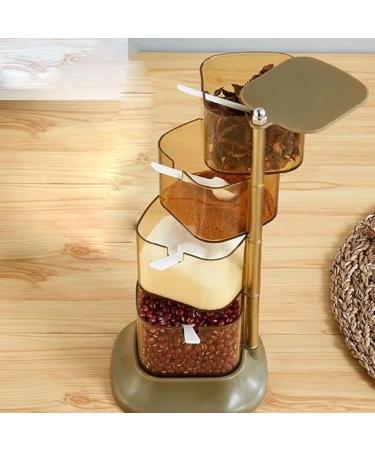 FSLQNX Spice Jar Spice Box Kitchen Multi Chamber Jar Wall Mounted with Lid Forkitchen Supplies Multi-function Wall Mounted Plastic Seasoning Box. - Buy Online on GoSupps.com