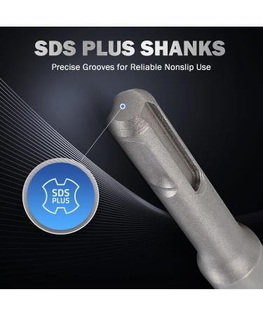 ZELCAN Chisel Set with SDS Plus Shanks  6pc Masonry Concrete Drill Bit Set  Tile Grooving Scraping Flat Point Scaling Chisels 40Cr Steel Rotary Hammer Drill Tool Kit SDS Plus Bits for Home Improvement - Buy Online on GoSupps.com