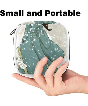 GIAPB Sanitary Napkin Storage Bag | Period Tampon Makeup Pad Pouch | Vintage Winter Landscape Color5109 - Buy Online on GoSupps.com