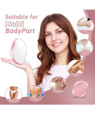 Crystal Hair Eraser - Painless Hair Removal Tool for Women and Men - Portable Exfoliation for Arms, Legs, and Back - Reusable and Washable - Pink - Buy Online on GoSupps.com