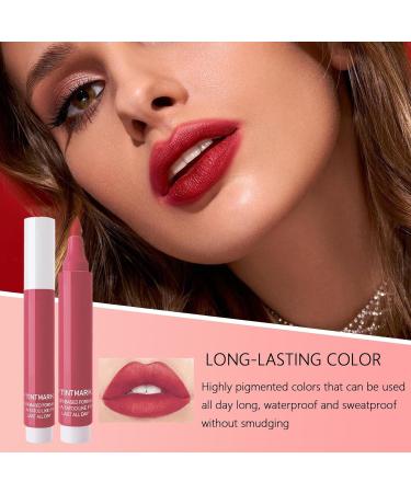 Lip Stain Marker - Liquid Lip Stain Waterproof Lip Pencil | Moisturizing Lip Stain Precise Pen-Shaped Stain Stain-Proof Color for Women - Buy Online on GoSupps.com
