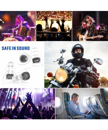 Buy Hearprotek Concert Ear Plugs - 2 Pairs Reusable High Fidelity Noise Reduction Ear Protection for Concerts Raves & Festivals - Tinnitus Relief - Black - Buy Online on GoSupps.com
