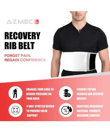 AZMEC Rib Belt - Universal Adjustable Chest Panel for Men - Rib Cage Protector for Ribs and Sternum Injuries - Muscle Pain Relief - Fits 26-50 Chest - Buy Online on GoSupps.com