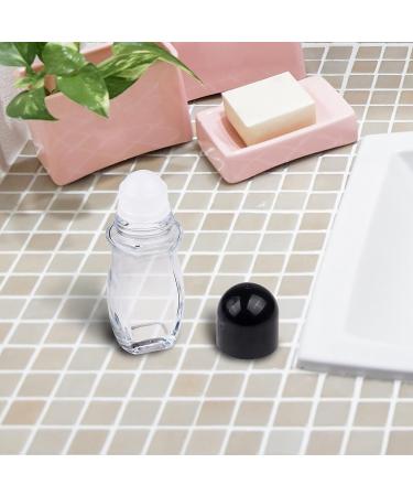 4-Pack Refillable Glass Roll-On Deodorant Bottles (1.7 Oz) with Stickers - Twist Cap for Homemade Natural Deodorant - Sunscreen, Moisturizer - Empty - Buy Online on GoSupps.com
