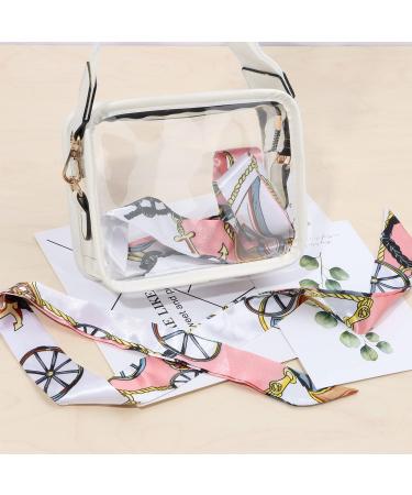 PVC Clear Crossbody Bag - Stadium Approved Shoulder Purse for Women - White - Buy Online on GoSupps.com