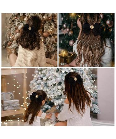 CCelia 2Pcs Large Mesh Yarn Hair Bows Clips - Black Hair Accessories for Teens Girls & Women - Buy Online on GoSupps.com