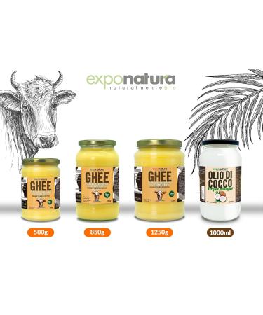 Exponatura Bio Ghee - Ayurvedic Clarified Butter from Pasture Cow Milk Lactose-Free & Highly Digestible (850g) - Buy Online on GoSupps.com
