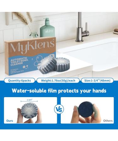 Buy Automatic Toilet Bowl Cleaner Tablets - Long-Lasting Deodorizing & Descaling (6 Pack) - Powerful Blue Tablets for Bathroom Freshness - Buy Online on GoSupps.com