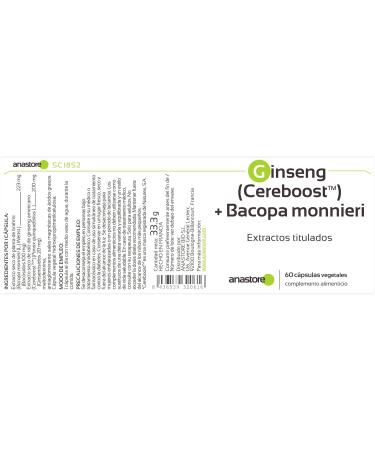 Ginseng Cereboost & Bacopa Monnieri Capsules | Enhance Memory Concentration & Cognitive Performance | 423 mg | International Shipping Available - Buy Online on GoSupps.com