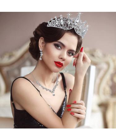 Elegant Wedding Diadem & Crystal Tiara for Brides | Silver Crown with Strass & Jewels | Perfect for Ceremonies Birthdays & Special Occasions - Buy Online on GoSupps.com