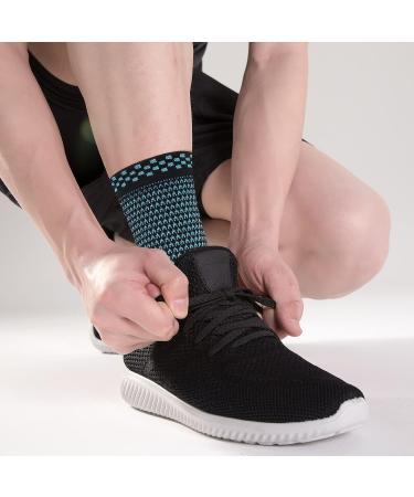 Set of 2 Cescrak Ankle Brace for Men & Women | Compression Sleeve for Swelling, Plantar Fasciitis, Sprain Recovery | Arch Support Socks | Size Medium - Buy Online on GoSupps.com