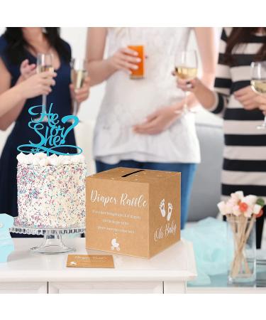 Funrous 50 Pcs Diaper Raffle Tickets with Box for Baby Shower Game - Gender Reveal Party Decor & Invite - Brown Diaper Raffle Card Set - Buy Online on GoSupps.com