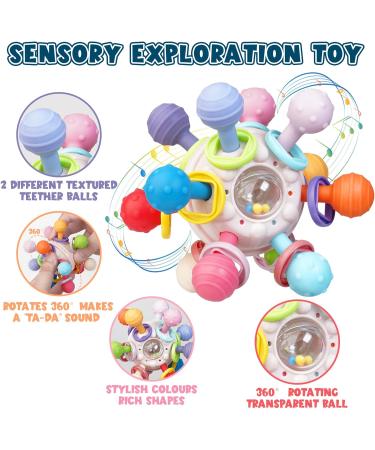 Tosekry Bei ring Baby Toys | BPA-Free Silicone Grip Balls | Perfect Gifts for 0-12 Months | Enhance Motor Skills & Sensory Play - Buy Online on GoSupps.com