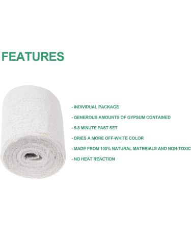Plaster Gauze Bandage 4 x 180 (5yd) for Craft Masks, Scenery, Belly Cast - 12 Pack Gauze Bandage Roll - Buy Online on GoSupps.com