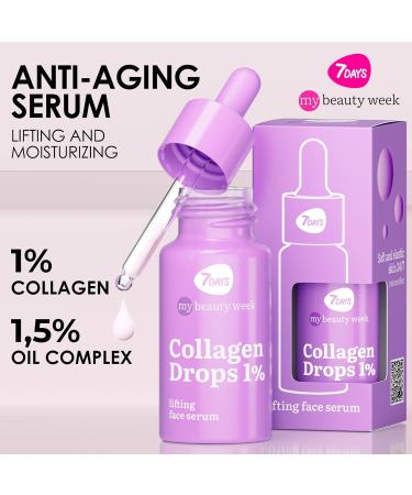 7DAYS Hydrating Face Serum with Collagen Korean Skincare for Lifting Firming and Deep Moisturizing Anti-Aging Serum for Wrinkles and Skin Elasticity Almond & Jojoba Oils All Skin Types - Buy Online on GoSupps.com