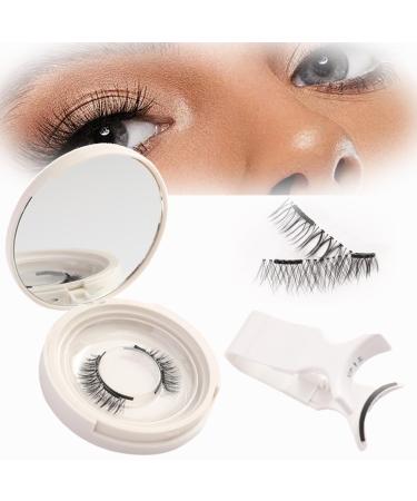 SHEBEEDO Magnetic Lashes With Applicator Magnetic Natural Lashes False Eyelashes Without Eyeliner Self Adhesive Strip Lashes For Woman Reusable Eyelashes Wispy Easy To Install And Disassemble (S05)
