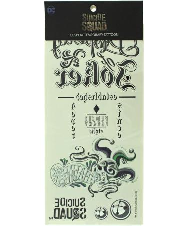 DC Comics Suicide Squad Harley Quinn Joker Temporary Tattoos Get Inked with Villainous Style! - Buy Online on GoSupps.com