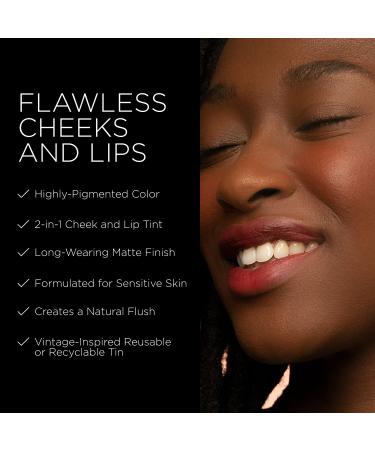 Besame Cosmetics Crimson Cream Rouge - 1938 | 2-in-1 Lip and Cheek Tint | Long Wearing Matte Finish | Vegan Makeup - Buy Online on GoSupps.com