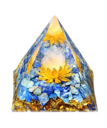 XIANNVXI 2.4" Large Lapis Lazuli Pyramid Gemstones Crystals Stone Natural Esoteric Reiki Spiritual Gifts for Women Men