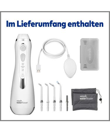 Waterpik Cordless Oral Shower - Advanced 4x Pressure Settings Adjustable 3.1 to 5.2 Bar Induction Charging - Wireless & Portable - Buy Online on GoSupps.com