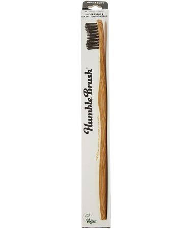 Humble Brush Adult Soft Black Toothbrush - Eco-Friendly & Sustainable Oral Care - Buy Online on GoSupps.com
