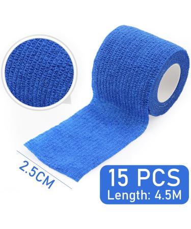 15pcs self-Adhesive Bandages Breathable Elastic Bandages Non-Woven Sports Tape Fitness Bandages Solid Color Sweat-Absorbing Bandages for Sports Protection Pets etc. - Buy Online on GoSupps.com