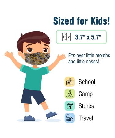 WECARE Disposable Face Masks for Kids - 50 Individually Wrapped Fall Print Masks | Safe Stylish & Comfortable Shipping Worldwide - Buy Online on GoSupps.com