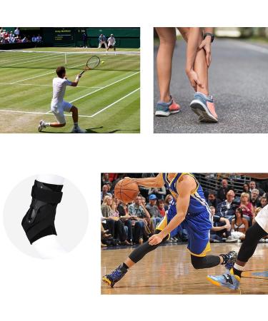 Chlffua Ankle Support Brace | Side Stabilizers | Cross Fixing Belt | Sports Injury Recovery | Sprain Arthritis Relief - Black S - Buy Online on GoSupps.com