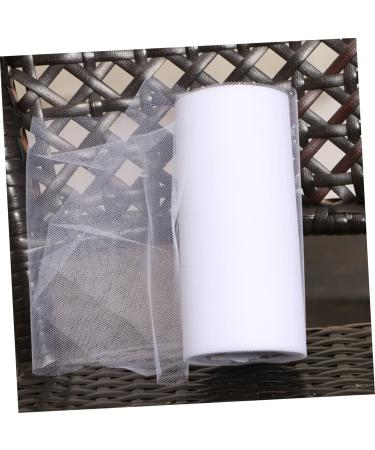 STOBOK 25 Ribbon Decor Wedding Dress Tulle Craft Diy Tutu Craft Wedding Tulle Spool Winter Table Skirt Baby Medium White - Buy Online on GoSupps.com