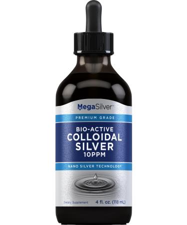 Piping Rock Collodial Silver Liquid Drops | 10 ppm | 4 oz | Bio Active Premium Grade | Nano Silver Technology | Non-GMO Gluten Free