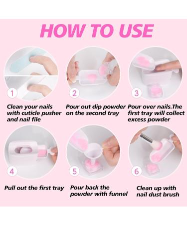 Dip Powder Nail Kit Nail Dip Powder Tray Dip Powder Recycling Tool for Acrylic Nail Powder Use Nail Dipping Powder Collector for DIY French Manicure at Home - Buy Online on GoSupps.com