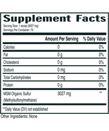 MSM Organic Sulfur Crystals - 99.9% Pure, All-Natural Supplement by No Boundaries Health | Joint Pain, Allergy Relief, Skin & Hair Health - 8oz Pack - Buy Online on GoSupps.com