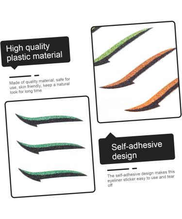 Angoily 54 Pairs Anti Sweat Eyeliner Eyeshadow Women Eyeliner Decal Eye Line Strip Sticker Template Man Prom 1 count (Pack of 1) As Shown 1x3pcs - Buy Online on GoSupps.com