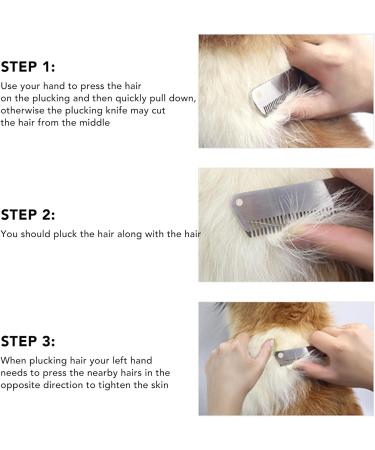 Dog Stripping Knife Pet Shedding Tools Eliminate Knots Reduce Hair Loss Professional Dog Plucking Knife with Wooden Handle for Pets - Buy Online on GoSupps.com