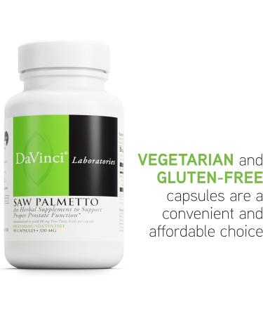 DAVINCI Labs Saw Palmetto - Dietary Supplement to Support Proper Prostate Health Function Premenstrual Needs and Lactation* - with Saw Palmetto Berry Extract - Gluten-Free - 90 Vegetarian Capsules - Buy Online on GoSupps.com