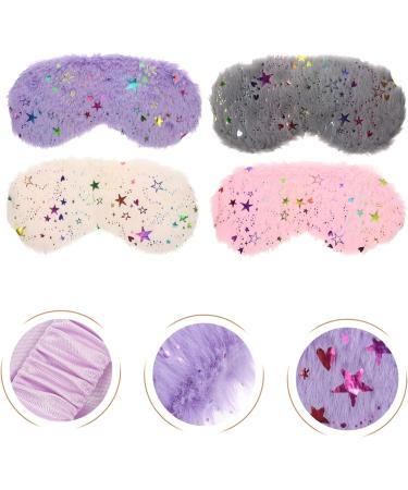 4 pi ces Masque de Sommeil Peluche avec Motifs pour Yeux Couvre Yeux Doux pour Sommeil R parateur Gris Rose Blanc Perle - Buy Online on GoSupps.com