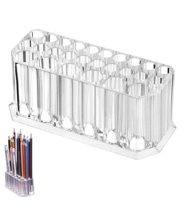 Acrylic Eyeliner Organizer | Clear Lip Liner Eyeliner Organizers and Storage Box - Eyeliner Makeup Holder Organizer with 26 Slots for Home Desk