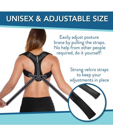 Adjustable Posture Corrector - Effective Clavicle Neck & Back Support Brace for Men & Women - Comfortable Back Straightener & Spine Support - Buy Online on GoSupps.com